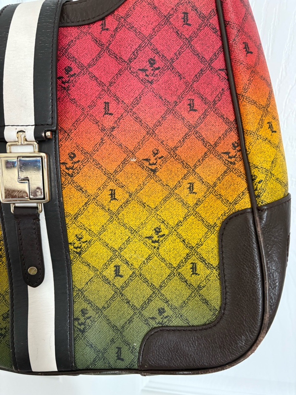 L.A.M.B. By Gwen Stefani Rasta Commodore Hobo Handbag - Picture 7 of 12